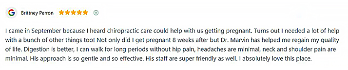 Chiropractic Lacey WA Friendly Helpful Staff Testimonial